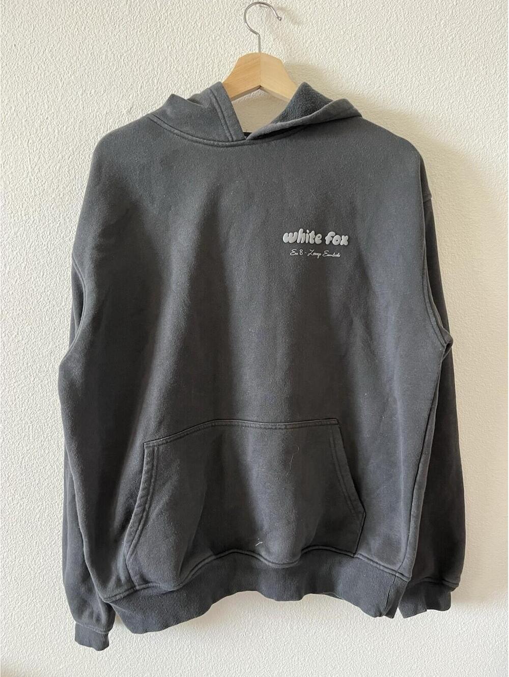 White Fox Boutique Essentials Hoodie Gray S/M